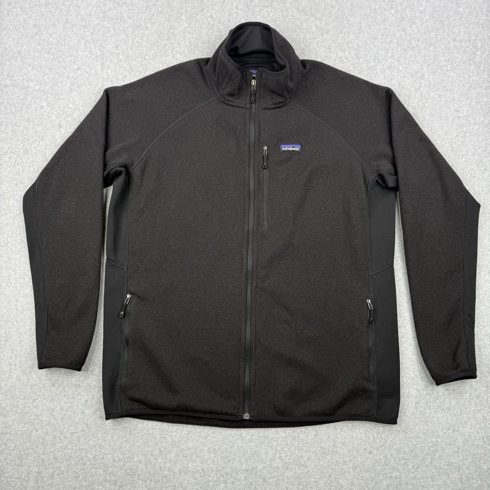 Patagonia Jacket Mens 2XL Black Better Sweater Knit Fleece Full Zip Outdoors